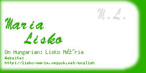 maria lisko business card